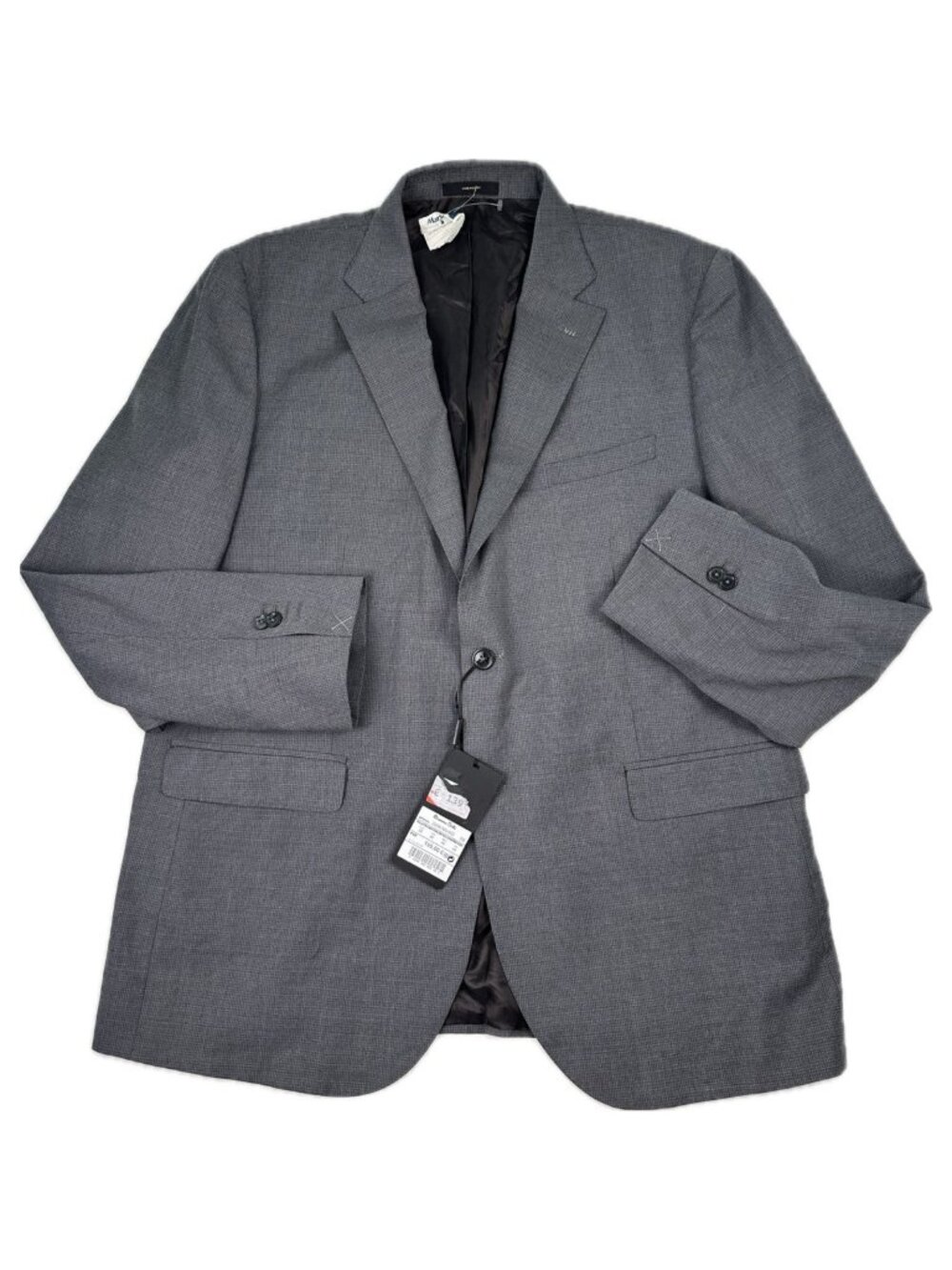 Massimo Dutti Men’s Extrafine wool grey blazer Sport Coat size 48R NWT